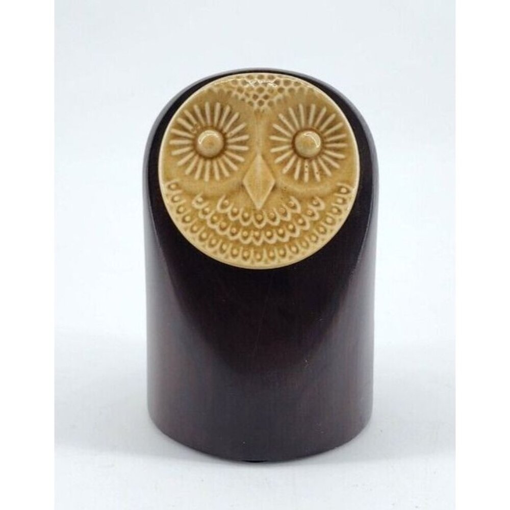 Danish Wooden Owl Figure Pottery‎ Face Statue IKEA of Sweden Modern Design 5"